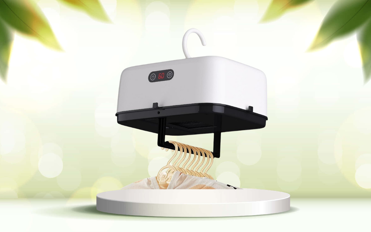 Asciugatrice portatile compatta: asciuga i tuoi capi ovunque in poco tempo